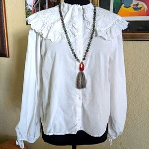 Women's universal thread white blouse